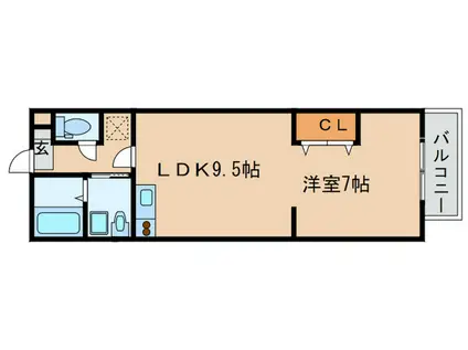 グリフィンドール(1LDK/2階)の間取り写真