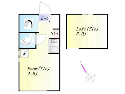 アーバンプレイス目白IIIA(ワンルーム/2階)の間取り写真