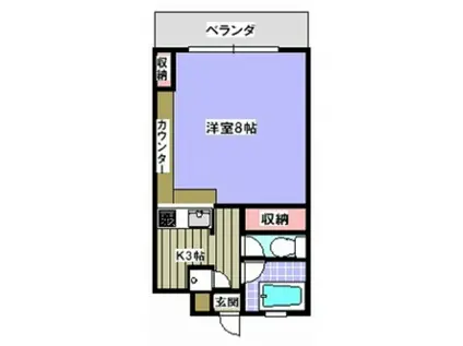 シティーヴィラ玉商(1K/5階)の間取り写真