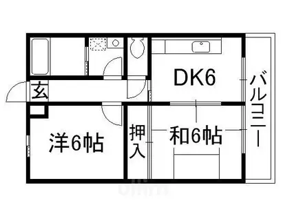 エクセレント373(2DK/2階)の間取り写真