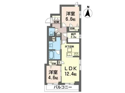 ル ヴァン フレ(2SLDK/1階)の間取り写真