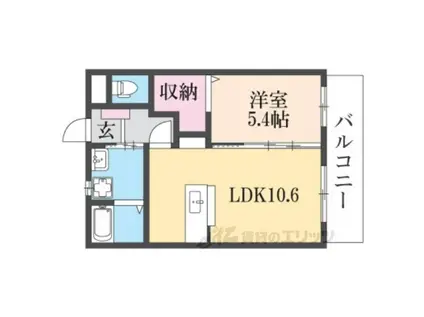 ソレイユ51(1LDK/3階)の間取り写真