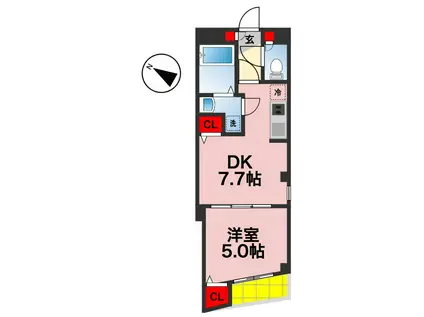 リゴレッタ(1DK/4階)の間取り写真