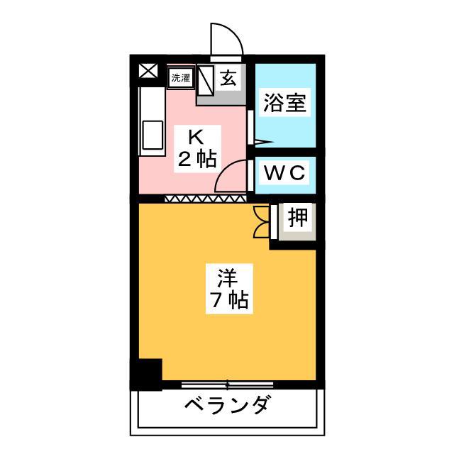 AXIS BLAZE(1K/3階)の間取り写真
