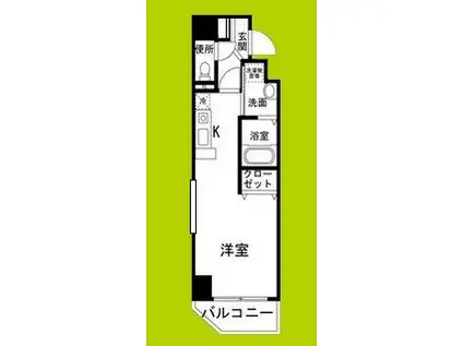 アリオーラ西梅田(1K/6階)の間取り写真