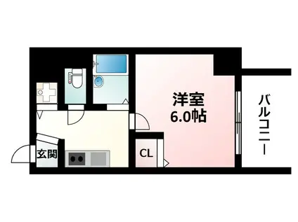 U-RO新大阪(1K/4階)の間取り写真