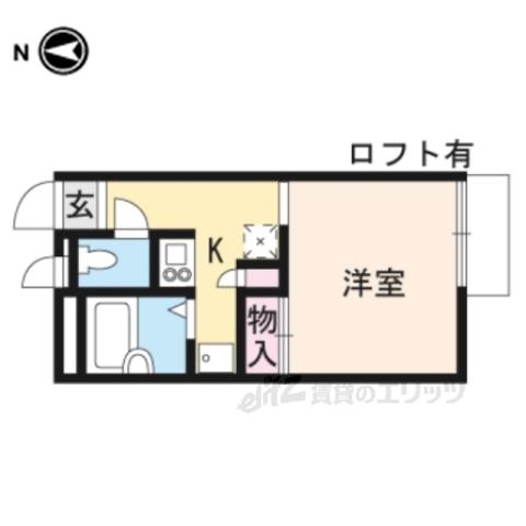 レオパレスMIMINASHI(1K/2階)の間取り写真
