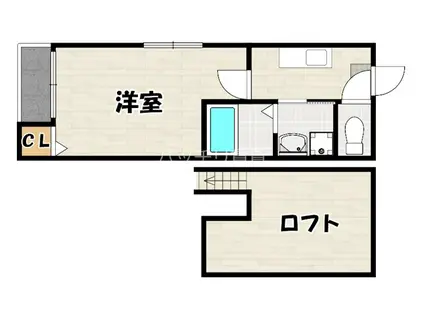 BMGロードIII(1K/1階)の間取り写真