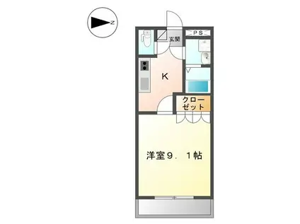 サニーコート・JOH(1K/2階)の間取り写真