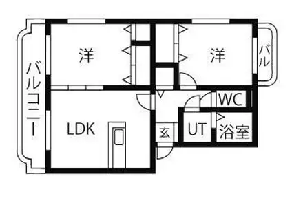 ユーミーリオプレットI(2LDK/3階)の間取り写真