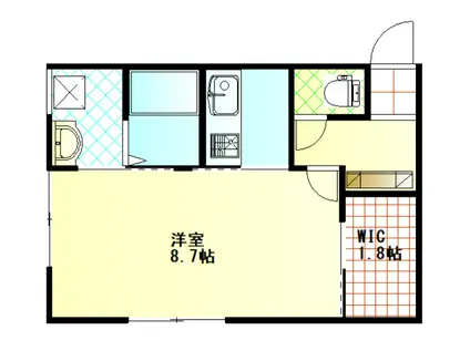 レフィナード(1K/2階)の間取り写真