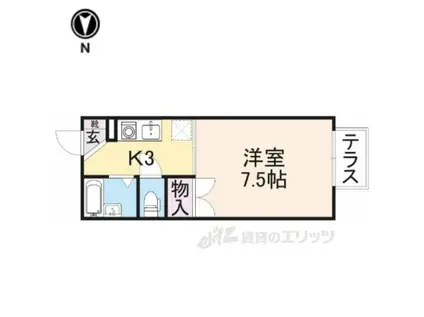 パールハイツ(1K/2階)の間取り写真