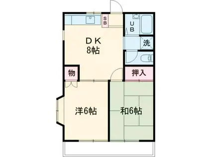 ルアラル・タナカ(2DK/1階)の間取り写真