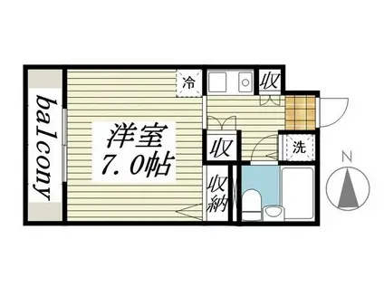 メゾン・ド・シャトー(ワンルーム/3階)の間取り写真