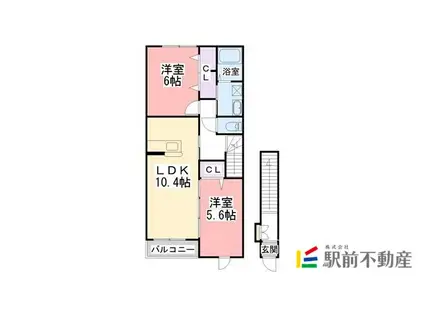 カメリア(2LDK/2階)の間取り写真