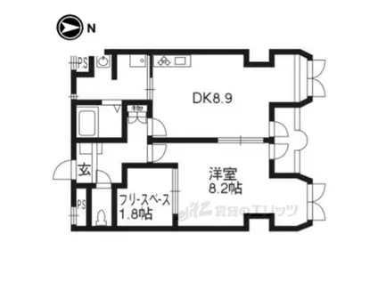 パークショア瀬田(1LDK/3階)の間取り写真