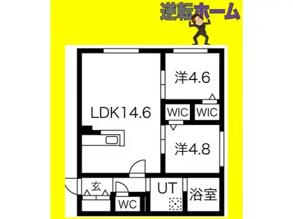 リベルタ澄川(2LDK/1階)の間取り写真