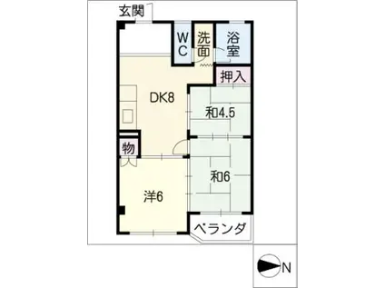 松井ビル(3DK/1階)の間取り写真