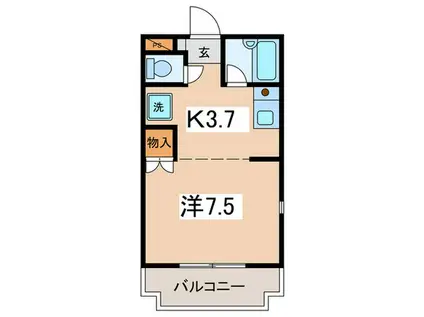 アイリス(1K/4階)の間取り写真
