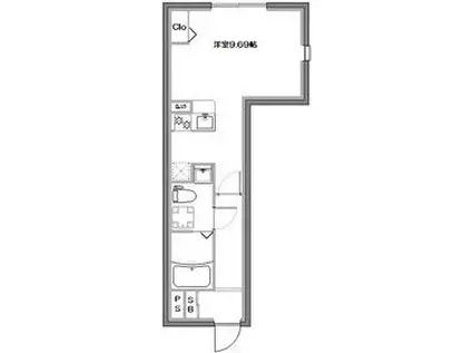アーバンステージ門前仲町III(ワンルーム/2階)の間取り写真