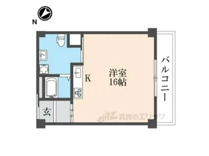 ほほえみやすの郷(ワンルーム/4階)の間取り写真