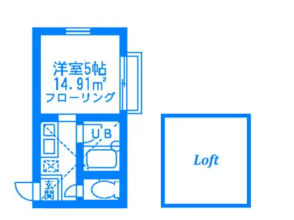 モンステラ大口仲町(1K/2階)の間取り写真