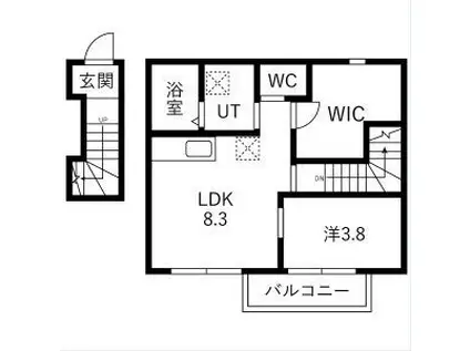 SOLEADO(1LDK/2階)の間取り写真