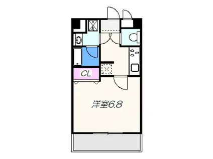 ローズステージ泉大津駅前(1K/4階)の間取り写真