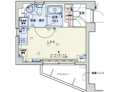 ブライス中野中央(ワンルーム/2階)の間取り写真
