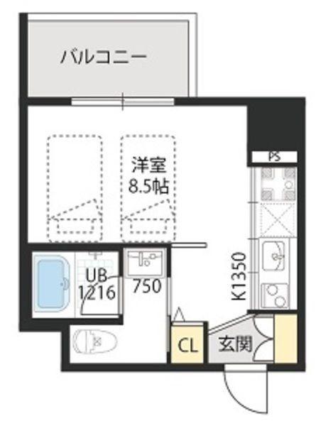INNOCENT DOYAMA(ワンルーム/2階)の間取り写真