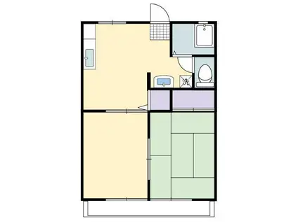 Kコーポ(2DK/2階)の間取り写真