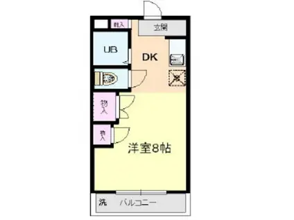 サウスヴァーレハイツ(ワンルーム/1階)の間取り写真