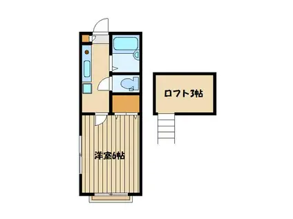 ケイハウス(1K/1階)の間取り写真