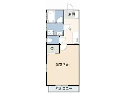 グレイス豊明(1K/2階)の間取り写真