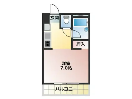 アモント中村(ワンルーム/6階)の間取り写真