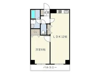 ベラビスタ柴田(1LDK/3階)の間取り写真