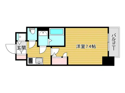 エスリード阿波座ノースプレイス(1K/8階)の間取り写真