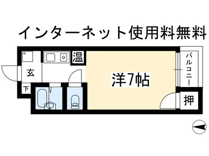アドニス(1K/1階)の間取り写真