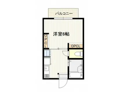 サカズキ(1K/2階)の間取り写真