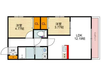 GRACE SHOEI(2LDK/2階)の間取り写真