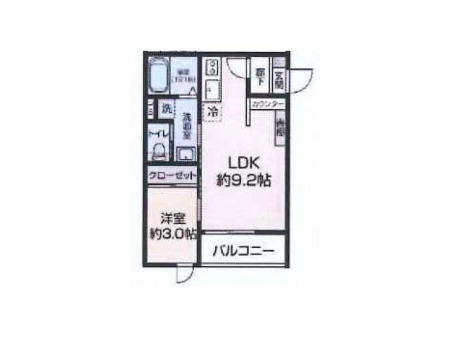 STORIA北方(1LDK/2階)の間取り写真