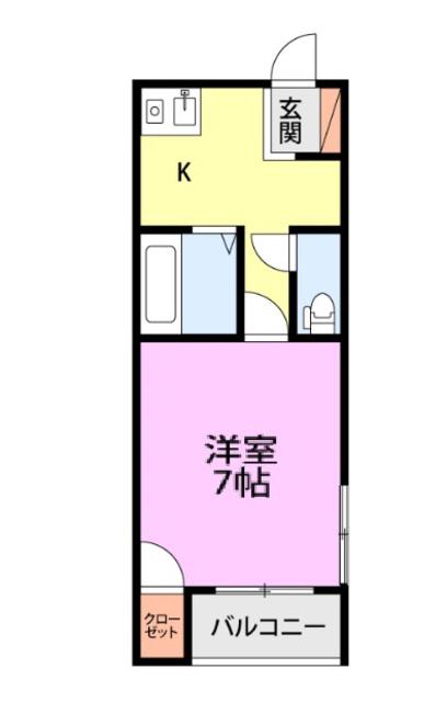 SAJA-SKY2ND(1K/2階)の間取り写真