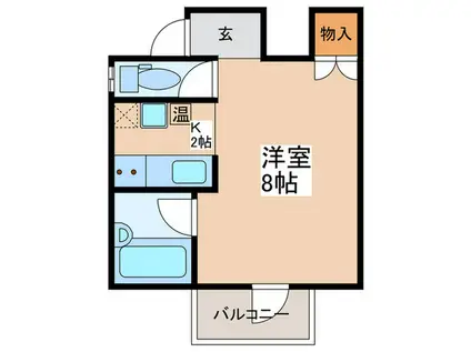 フラッツ東四つ木(1K/2階)の間取り写真