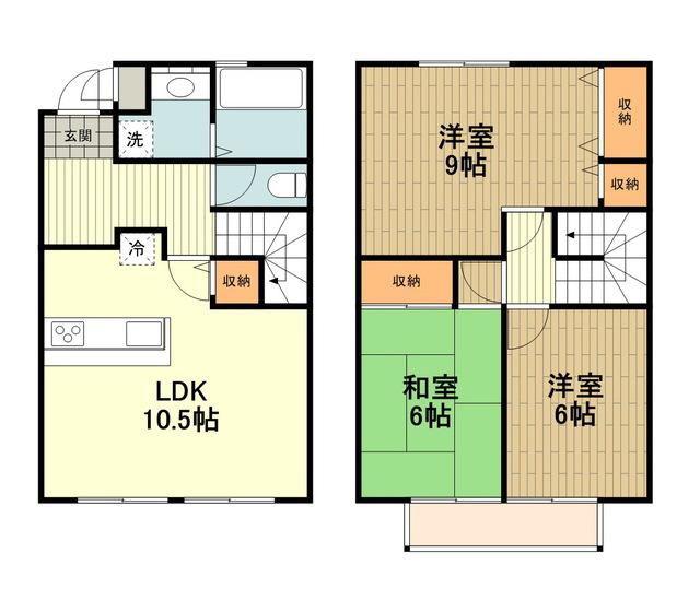ファミール田中(3LDK/2階)の間取り写真
