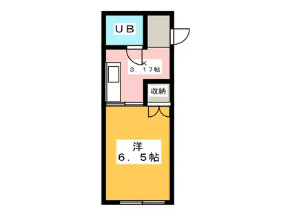 OMハイツ(1K/3階)の間取り写真