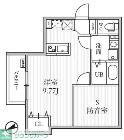 TS CUORE MUSE落合南長崎(ワンルーム/2階)の間取り写真