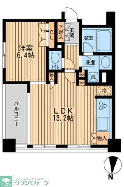 プロスペクト森下(1LDK/8階)の間取り写真
