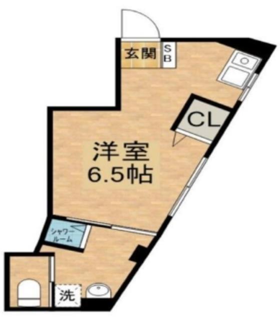 山一宮城ステーツ(ワンルーム/1階)の間取り写真