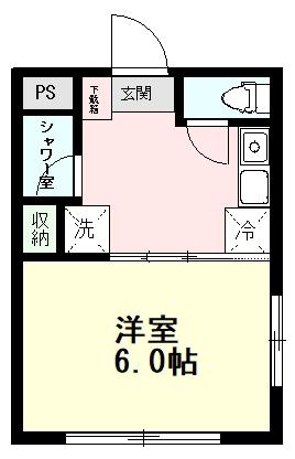 ブルーメ(1K/1階)の間取り写真