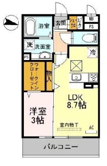 OTTSPALACE(1LDK/2階)の間取り写真